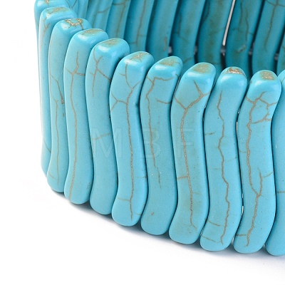 Synthetic Turquoise Stretch Bracelets BJEW-L667-03-1
