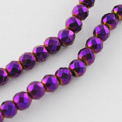 Non-magnetic Synthetic Hematite Beads Strands G-Q890-2mm-5-1
