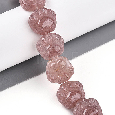 Natural Strawberry Quartz Beads Strands G-M108-A11-01-1