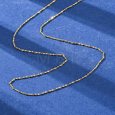 Brass Textured Bar Link Chain Necklaces NJEW-D302-65G-1