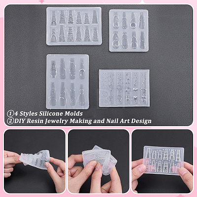 4Pcs 4 Styles Silicone Molds MRMJ-HY0001-44-1