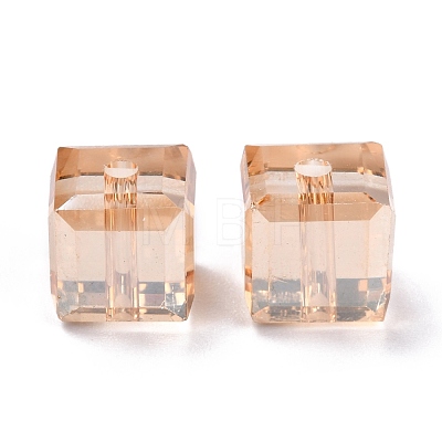 Electroplate Transparent Glass Beads EGLA-B003-01A-14-1