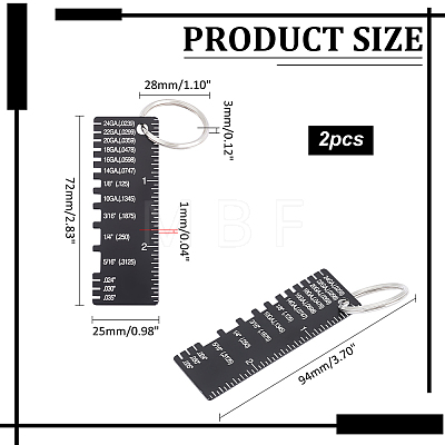 201 Stainless Steel Measuring Rulers TOOL-WH0136-126-1