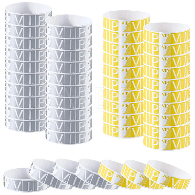 200Pcs 2 Colors VIP PP Plastic Waterproof Bracelets BJEW-SP0001-33-1