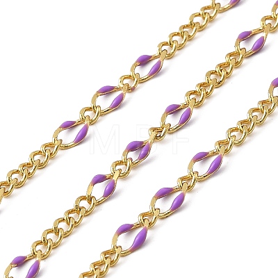 Brass Enamel Figaro Chains CHC-L053-09G-08-1