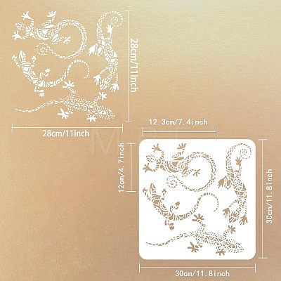 PET Hollow Out Drawing Painting Stencils DIY-WH0383-0091-1