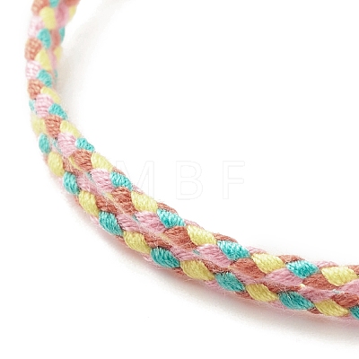 5Pcs Macrame Cotton Braided Cord Anklets Set AJEW-AN00486-03-1