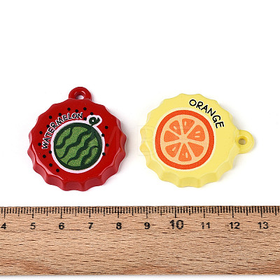 Printed Opaque Acrylic Pendants MACR-N018-12-1