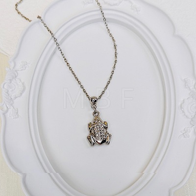European Minimalist CCB Plastic Pendant Iron Cable Chain Necklace for Women and Girls WF8696-2-1