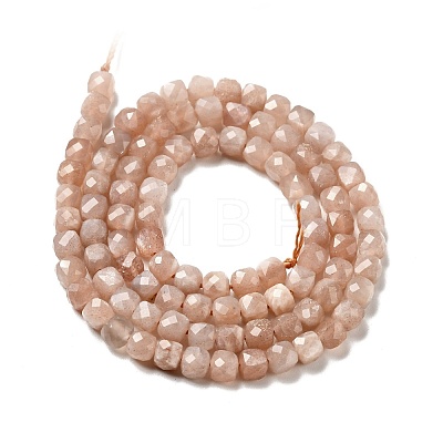 Natural Peach Moonstone Beads Strands G-D470-09-1