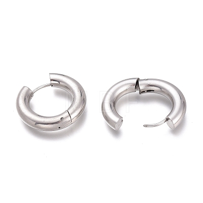 201 Stainless Steel Huggie Hoop Earrings EJEW-O095-05-16-1