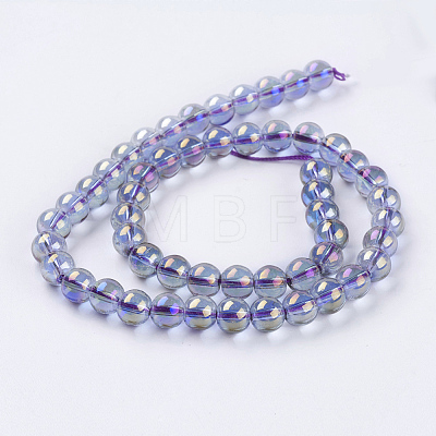 Electroplate Glass Beads Strands GLAA-K025-FR-8mm-A02-1