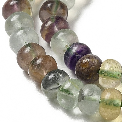 Natural Colorful Fluorite Beads Strands G-D481-19A-1