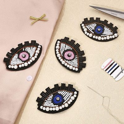 4Pcs 2 Colors Computerized Embroidery Cloth Iron On Patches PATC-CA0001-02-1