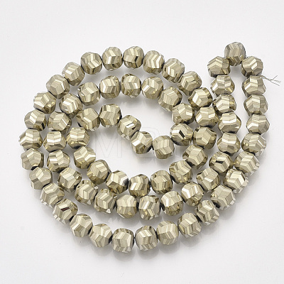 Electroplate Glass Beads Strands EGLA-T018-01-B03-1