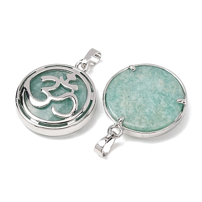 Natural Amazonite Pendants GG-CBA0251-10F-P-1