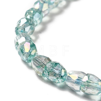 Electroplate Transparent Glass Beads Strand GLAA-G088-05B-1