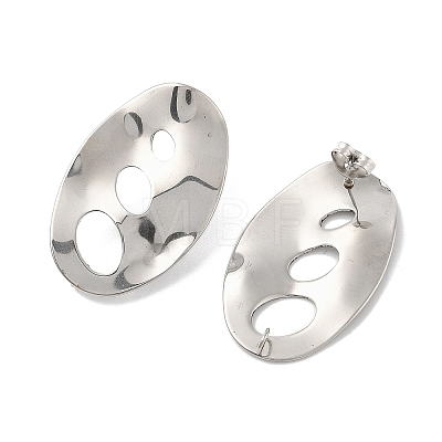 304 Stainless Steel Stud Earrings Findings EJEW-R151-01P-07-1