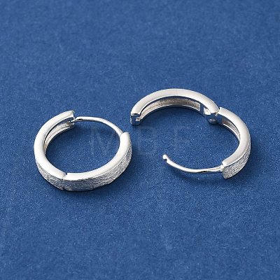 999 Sterling Silver Hoop Earrings for Women EJEW-G372-01S-1