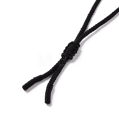 Adjustable Natural Tiger Eye Rectangle Pendant Necklace with Nylon Cord for Women NJEW-L171-03B-1