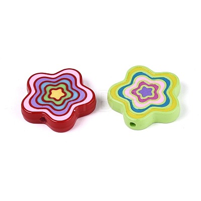 Opaque Acrylic Enamel Beads SACR-T035-34M-1