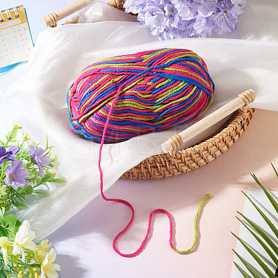 Light Gradient Segment Dyed Polyester Yarn DIY-TADJ0002-005H-1