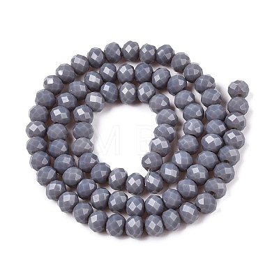 Opaque Solid Color Imitation Jade Glass Beads Strands EGLA-A044-P6mm-D10-1