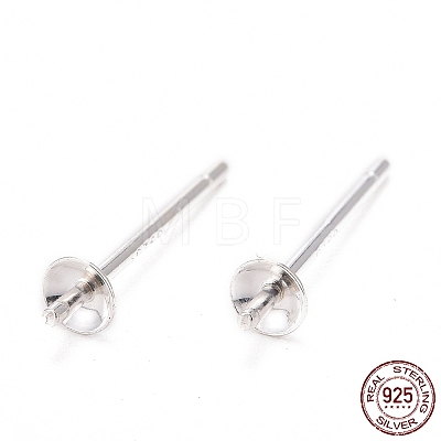 925 Sterling Silver Stud Earring Findings STER-K167-027A-S-1