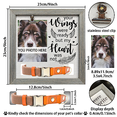 MDF Pet Photo Frames DIY-WH0525-013-1