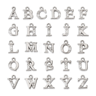 Alloy Rhinestone Charms ALRI-T008-01P-1