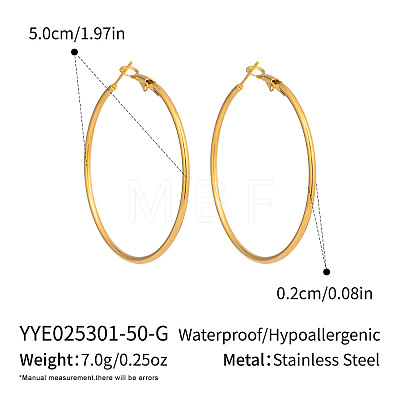 304 Stainless Steel Hoop Earrings OC2065-5-1