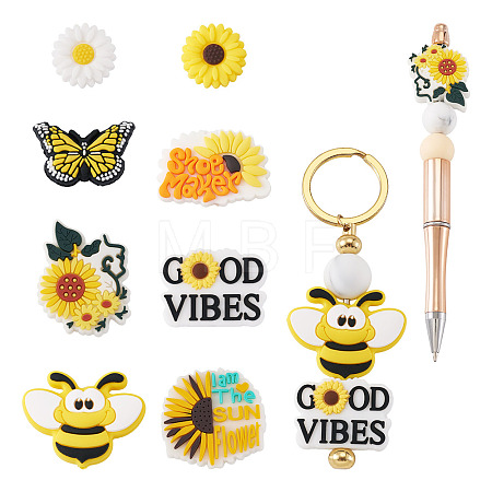 DIY Sunflower Beads Findings Kits DIY-TA0014-81-1