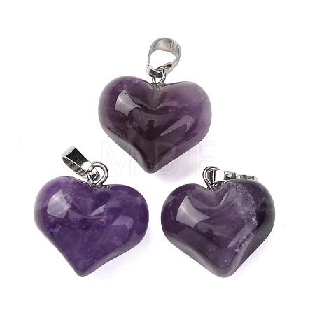 Natural Amethyst Pendants G-B188-04P-02-1