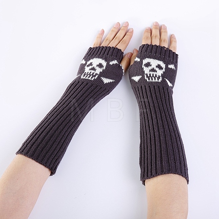 Polyacrylonitrile Fiber Yarn Knitting Long Fingerless Gloves COHT-PW0001-18D-1