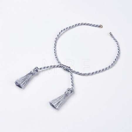 Polyester DIY Braided Bracelet Making MAK-K018-A11-1