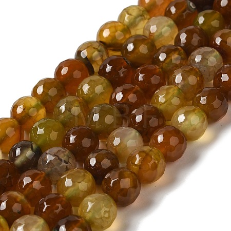 Dyed & Heated Natural Dragon Veins Agate Beads Strands G-P539-A01-26-1