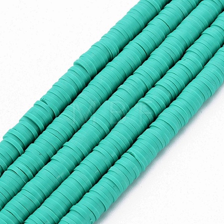 Handmade Polymer Clay Bead Strands X-CLAY-T002-6mm-50-1