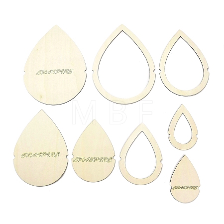 Wood Hoop Rings Macrame for DIY Craft Making DIY-XCP0003-09-1