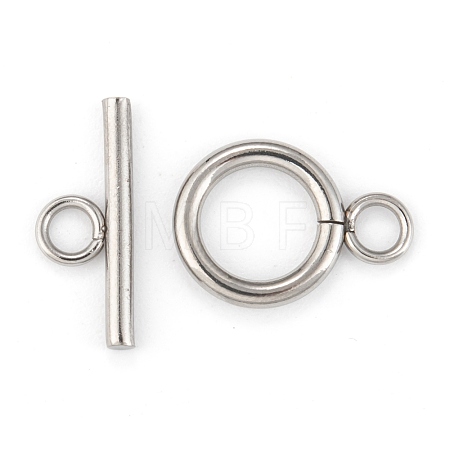 Tarnish Resistant 304 Stainless Steel Toggle Clasps X-STAS-F114-04P-B-1