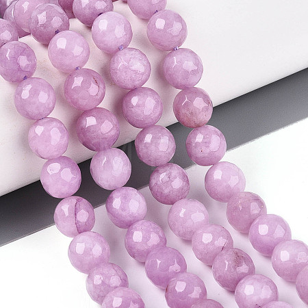 Natural White Jade Bead Strands G-R346-10mm-12-1