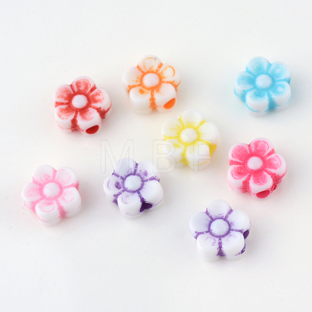 Craft Style Acrylic Corrugated Beads X-SACR-S840-M-1
