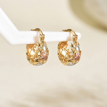 Brass Hollow Hoop Earrings NR0878-6-1