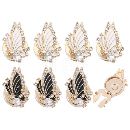 8Pcs 2 Colors Zinc Alloy Cufflinks BUTT-GL0001-13-1
