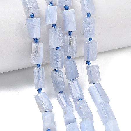 Natural Blue Lace Agate Beads Strands G-C270-K21-1