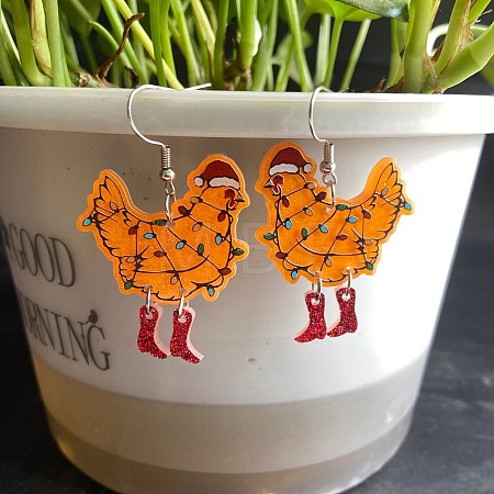 Chick Acrylic Dangle Earrings FS-WG1033A-03-1