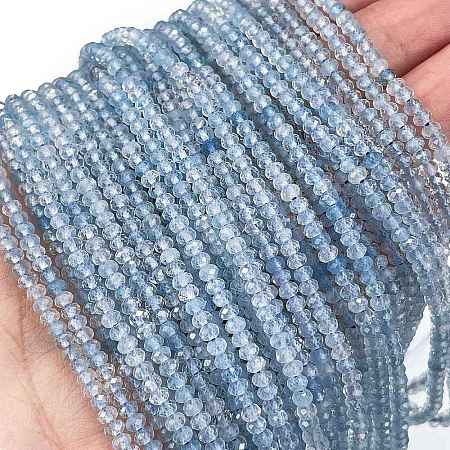 Natural Aquamarine Beads Strands X-G-L587-B02-01-1