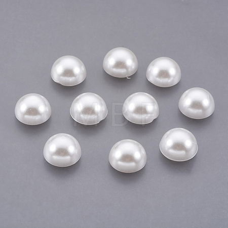 ABS Plastic Imitation Pearl Cabochons SACR-S738-11mm-Z9-1