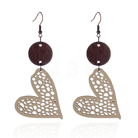 Iron Wood Dangle Earrings FS-WG274A8-03-1