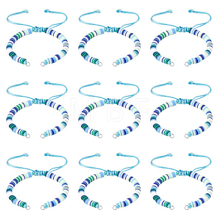 Handmade Polymer Clay Heishi Bead Bracelet Making AJEW-TAC00080-1