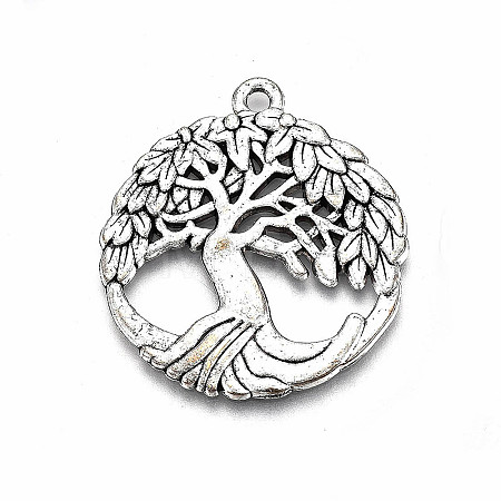 Tibetan Style Alloy Pendants X-TIBE-S323-020AS-RS-1